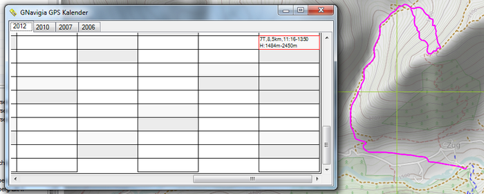 GNavigia GPS-Kalender GNavigia GPS-Kalender