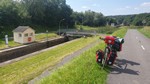 Canal des Ardennes, drei Schleusen auf einem Bild