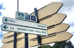 Wallonie 2026, Beschilderung des Radwegs in Frankreich