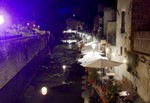 Dole, Gracht Petite Venise bei Nacht
