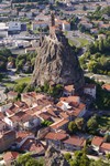 Le Puy, Felsenkirche von der Madonna aus gesehen