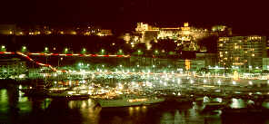 Monaco, Hafen bei Nacht