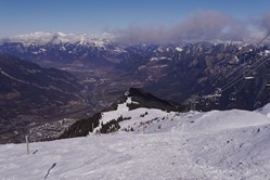 Chur, Brambresch, Blick ins Rheintal