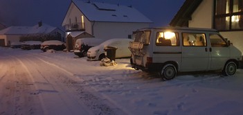 Sauerland - Anfahrt auf Neuschnee Sauerland