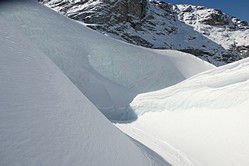 Zermatt, Monte Rosa, Gletscherrinne
