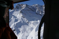 Zermatt, Monte Rosa, Panorama aus dem Hubschrauber